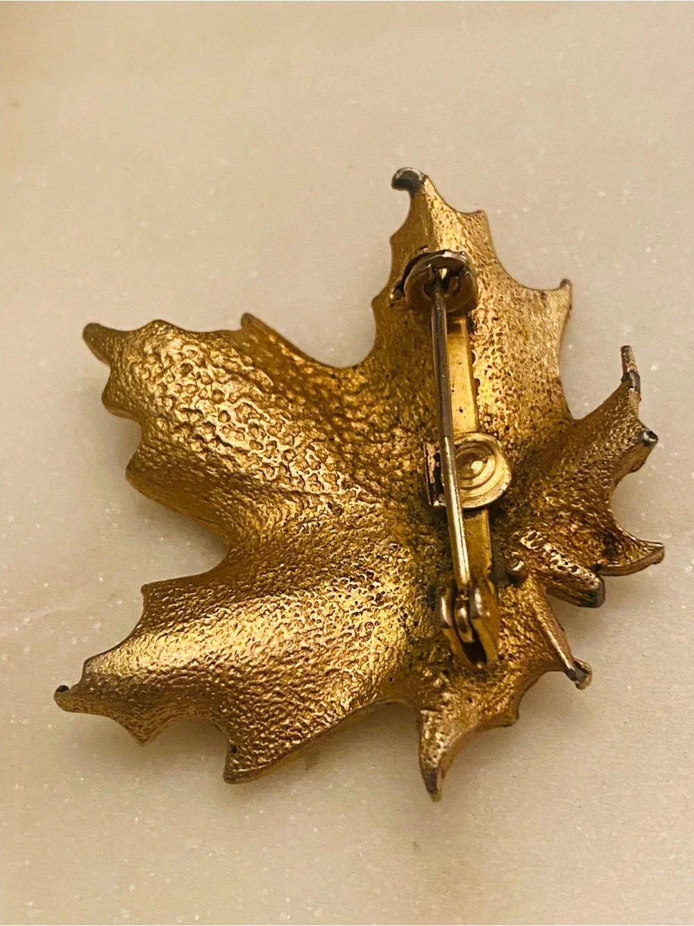 Bundle of Gold-Tone Vintage Brooches – Pink Ribbon, Pink Ribbon & Rose, & Leaf